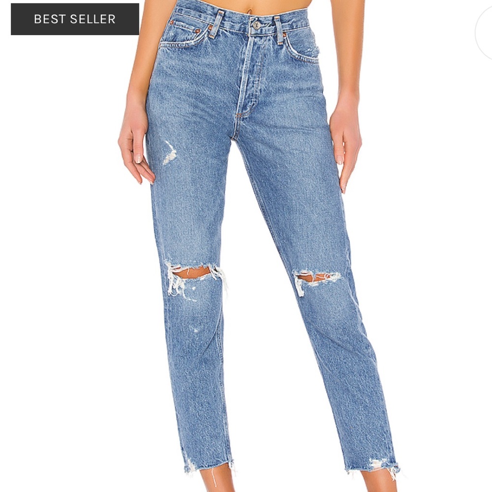 AGOLDE hi rise Jamie distressed